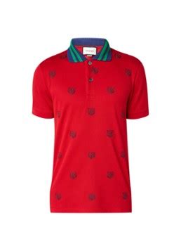 gucci polo met tijgerdessin en ribgebreide kraag|Mens Gucci Polo Shirts .